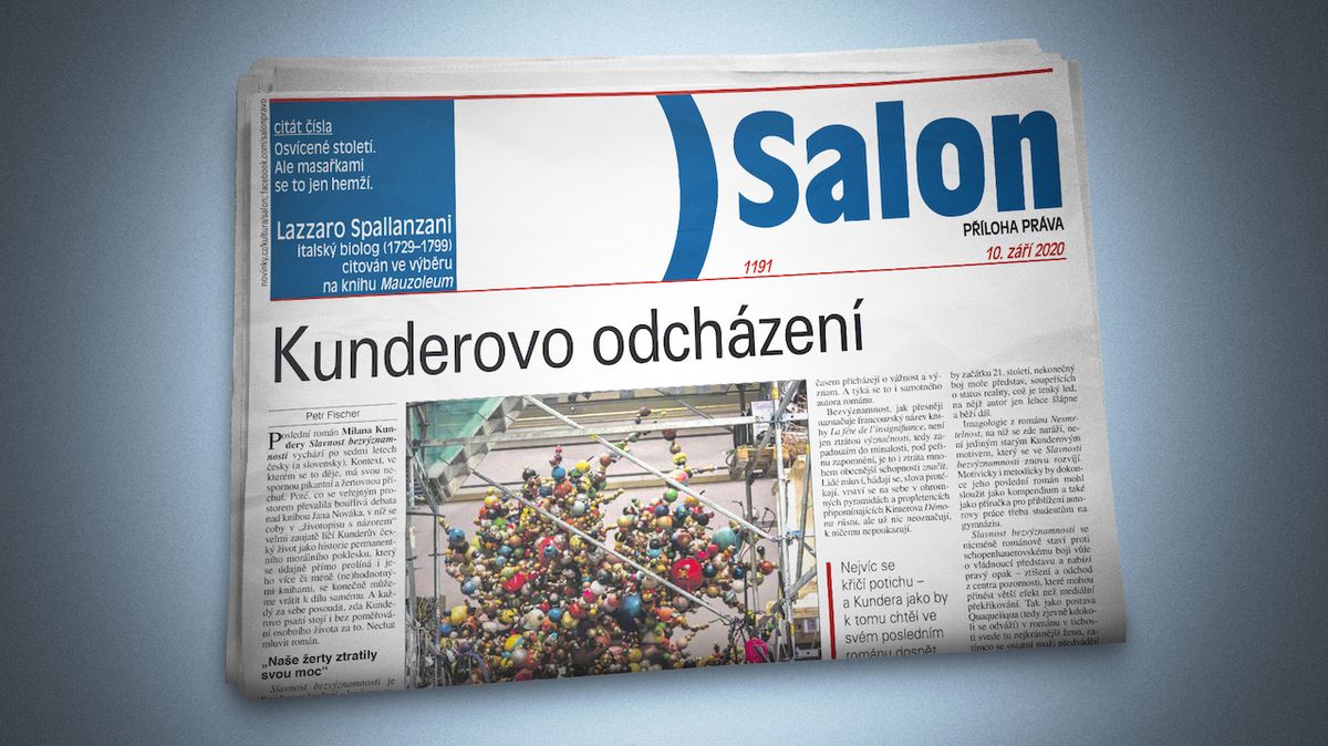 Vychází nový Salon: Velká recenze na román Milana Kundery Slavnost bezvýznamnosti